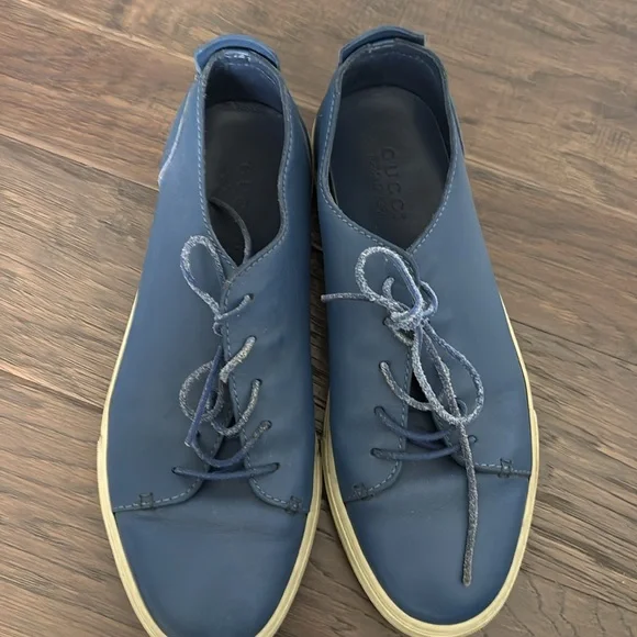 Gucci Men‘s lace up sneaker, blue. Size 9. - Picture 3 of 6